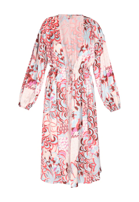 IZIA Kimono Dames Rood Veelkleurig - Image 1