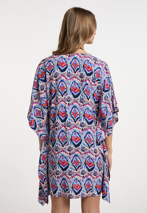 IZIA Kimono Dames Blauw Veelkleurig - Image 4