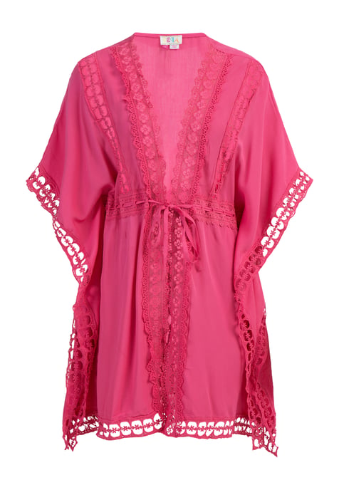 IZIA Kimono met gaatjeskant Dames roze - Image 1