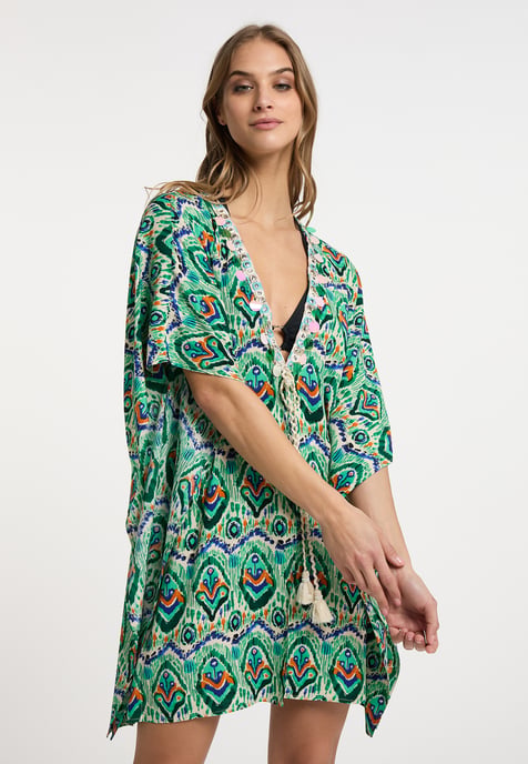 IZIA Kimono Dames Groen Veelkleurig - Image 3