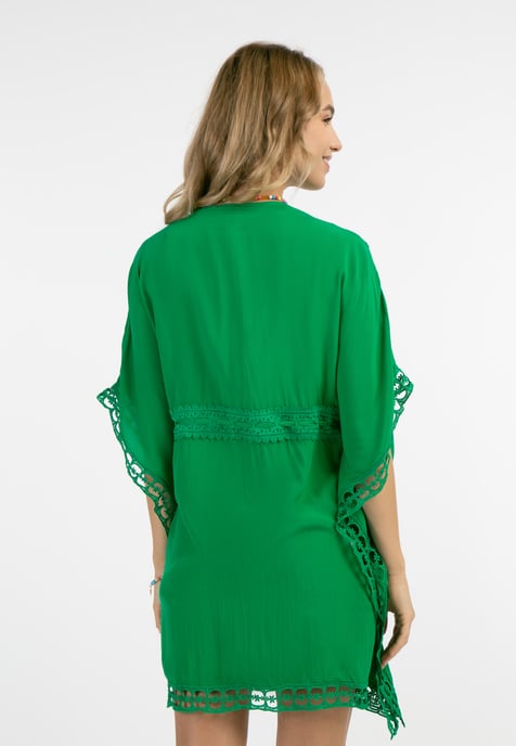 IZIA Kimono met gaatjeskant Dames groente - Image 4