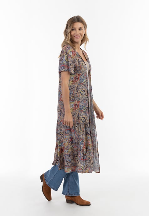usha Kimono Dames Navy Veelkleurig - Image 4