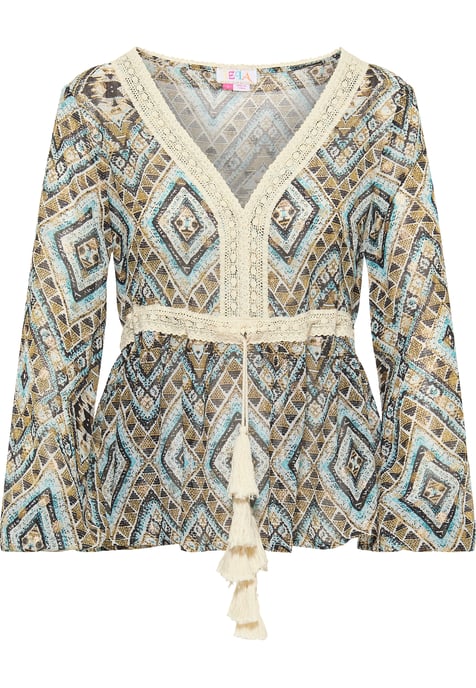 IZIA Tuniek lange mouwen Dames Blauw Goud - Image 1