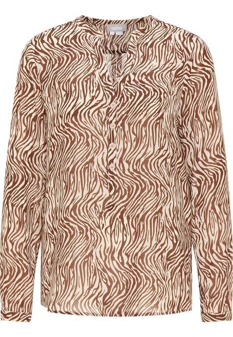 usha Tuniek Dames Bruin Wit - Image 1