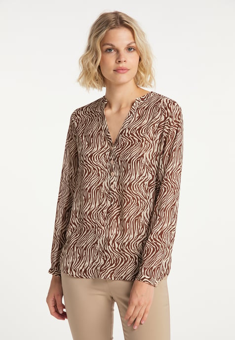 usha Tuniek Dames Bruin Wit - Image 3