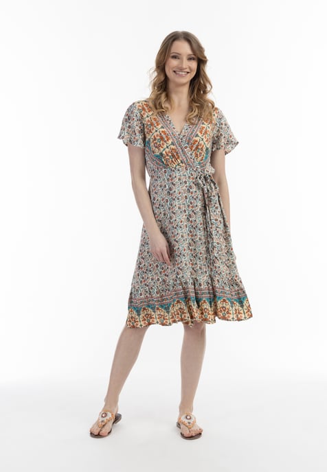 usha Zomerjurk Dames Wol Wit Veelkleurig - Image 2