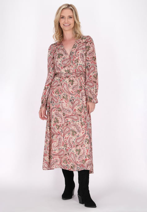 usha Jurk Dames Wol Wit Veelkleurig - Image 2