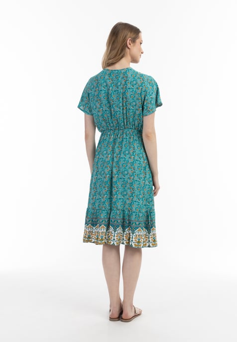 usha Zomerjurk Dames Turkoois Veelkleurig - Image 3