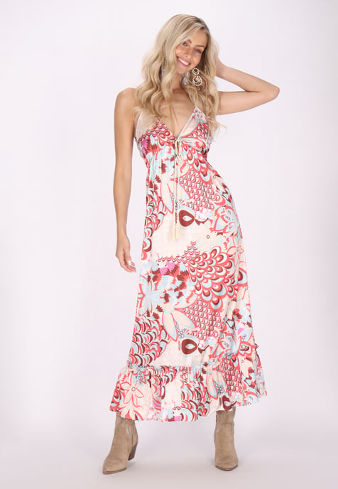 IZIA Jurk Dames Rood Veelkleurig - Image 3