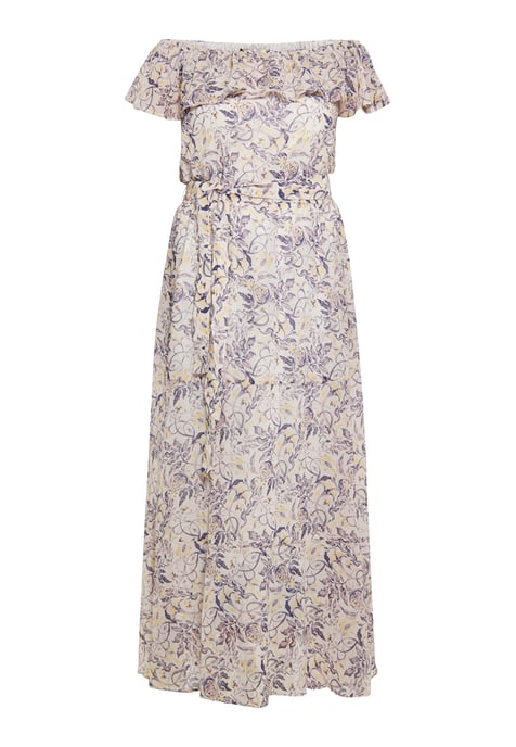 Faina Jurk Dames wit lila - Image 1