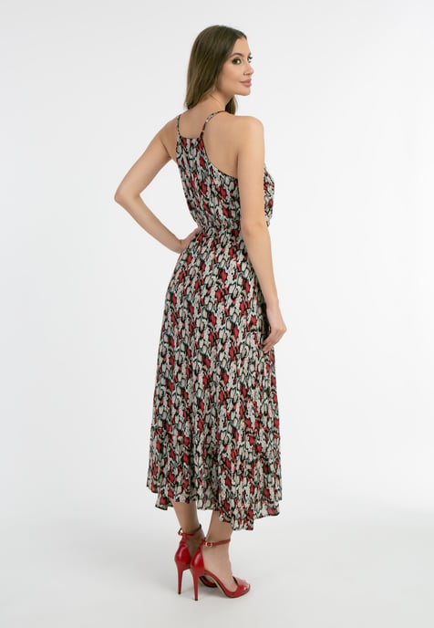 Faina Maxi jurk Dames Rood Veelkleurig - Image 3