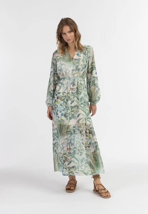 IZIA Maxi-jurk met lange mouwen Dames Jungle-print - Image 2