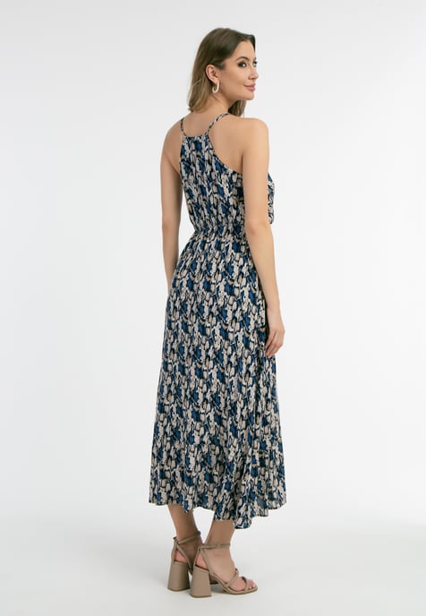Faina Maxi jurk Dames Blauw Veelkleurig - Image 3