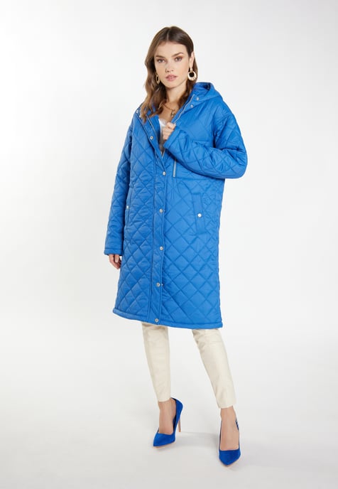 Faina Lichtgewicht gewatteerde jas Dames blauw - Image 4