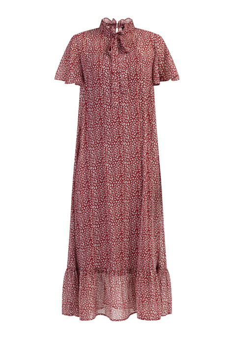 Faina Midi-jurk van chiffon Dames rood wit - Image 1