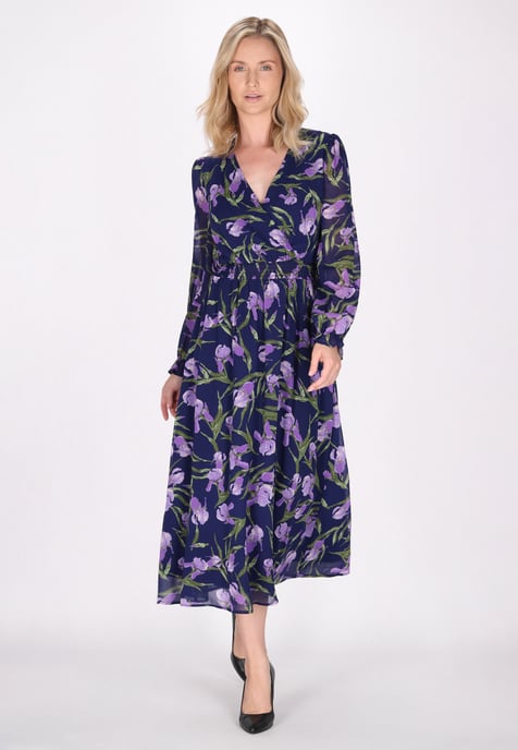 usha Jurk Dames Blauw Veelkleurig - Image 2
