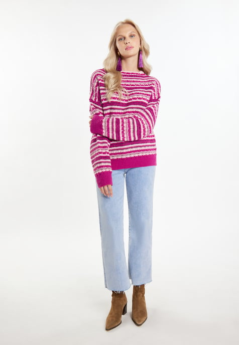 IZIA Jumper Dames Bessenroze veelkleurig - Image 2