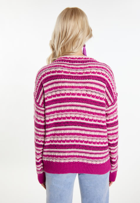 IZIA Jumper Dames Bessenroze veelkleurig - Image 4