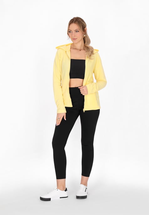 Faina Fleece jas Dames lichtgeel - Image 2