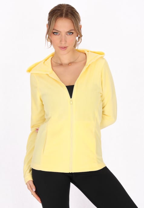 Faina Fleece jas Dames lichtgeel - Image 3