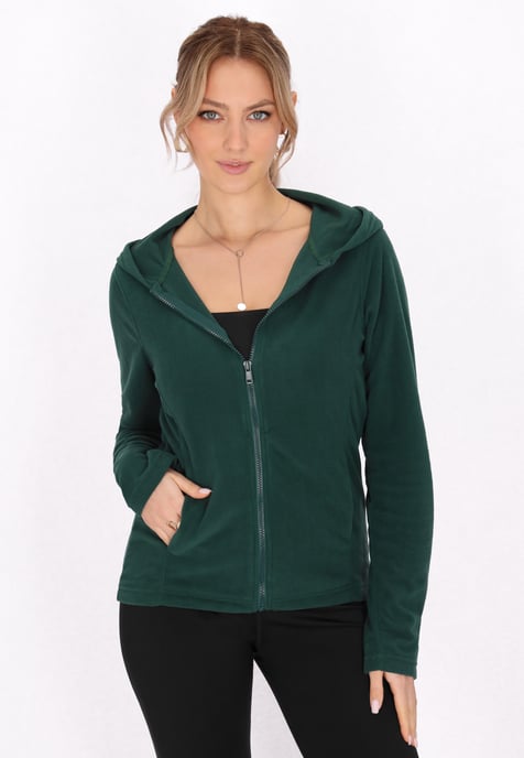 Faina Fleece jas Dames donkergroen - Image 3