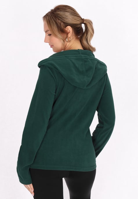 Faina Fleece jas Dames donkergroen - Image 4