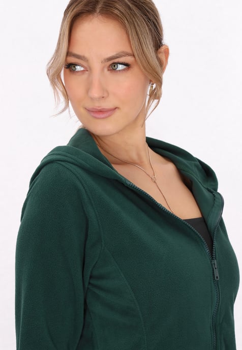 Faina Fleece jas Dames donkergroen - Image 5