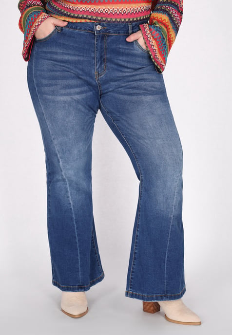 IZIA Plussize broek vrouwen donkerblauw - Image 3