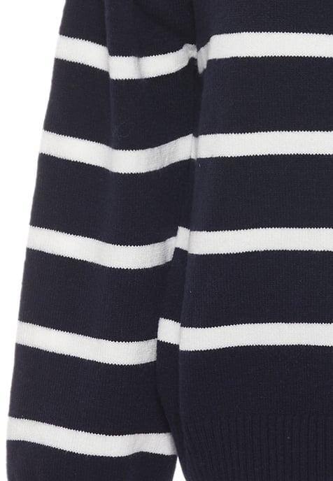 usha Jumper Dames Donker marineblauwe gebroken witte strepen - Image 3
