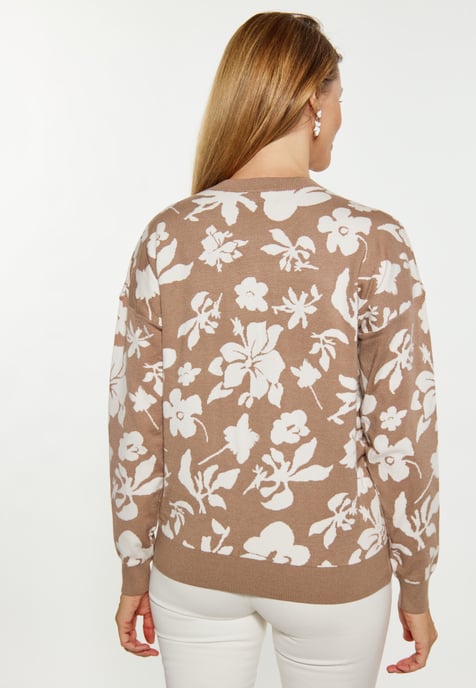 usha Jumper Dames taupe/gebroken wit - Image 5