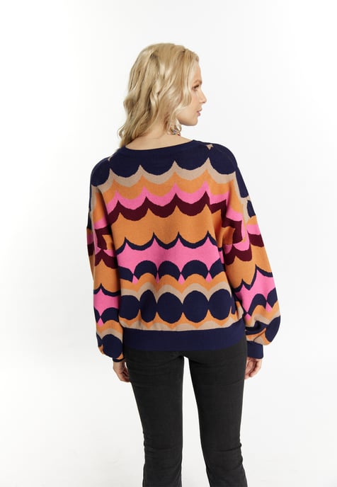 IZIA Jumper Dames Oranje Veelkleurig - Image 4