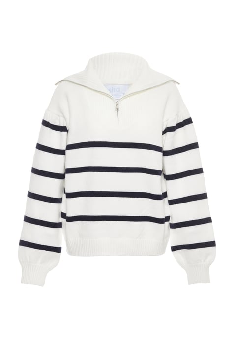 usha Jumper Dames GEBROKEN WITTE MARIENE STREPEN - Image 1