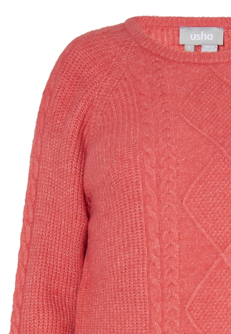 usha Gebreide trui Dames Vintage rood - Image 3