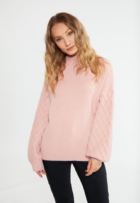 RISA Gebreide trui teylon Dames oud roze - Image 3