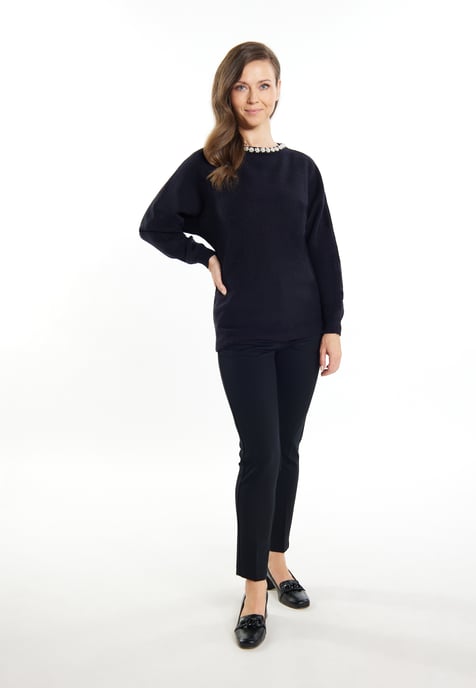 usha trui met parels Dames zwart - Image 2