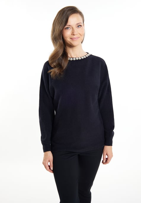 usha trui met parels Dames zwart - Image 3