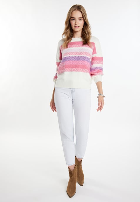 IZIA Jumper Dames Wit Veelkleurig - Image 2