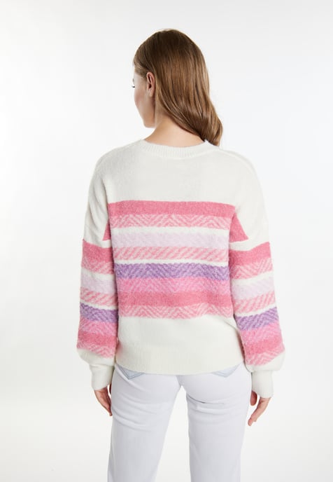 IZIA Jumper Dames Wit Veelkleurig - Image 4