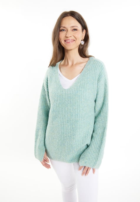 usha Gebreide trui Dames Ice mint melange - Image 3