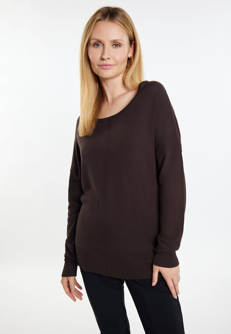 usha Gebreide trui Dames donkerbruin - Image 3