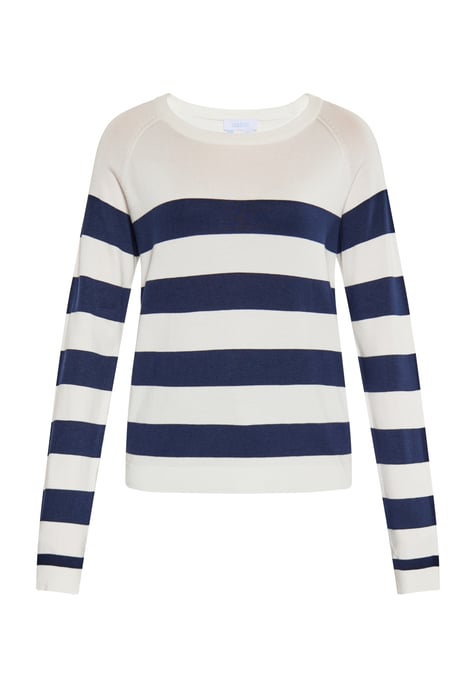 usha Jumper Dames wit + marine - Image 1