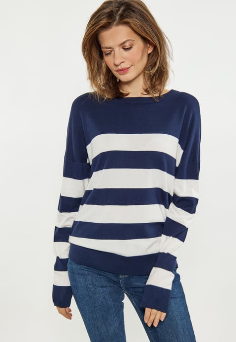 usha Jumper Dames marine wit - Image 3