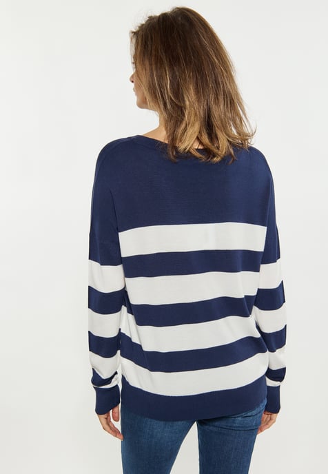 usha Jumper Dames marine wit - Image 5