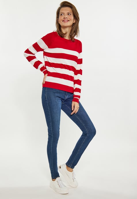usha Jumper Dames rood wit - Image 2
