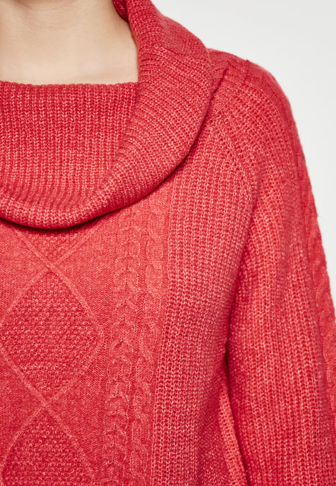 usha Gebreide trui Dames Vintage rood - Image 3
