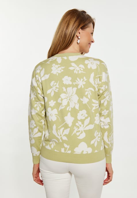 usha Jumper Dames Lichtgroen gebroken wit - Image 5