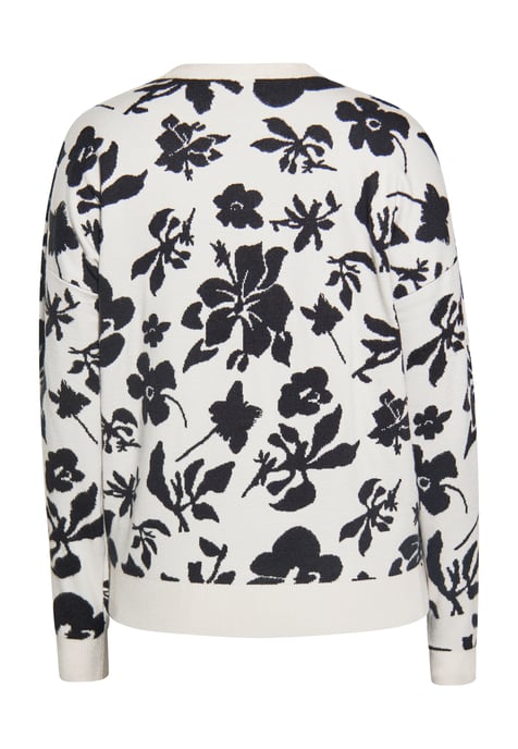 usha Jumper Dames wol wit zwart - Image 4