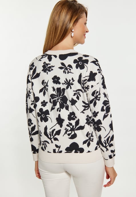 usha Jumper Dames wol wit zwart - Image 5