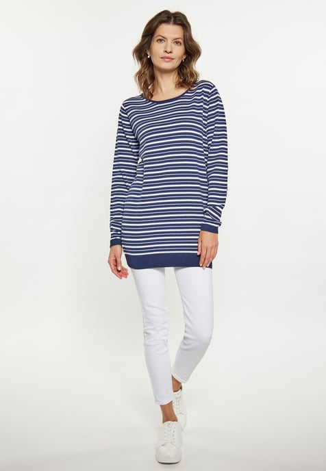 usha Jumper Dames marine wit - Image 2