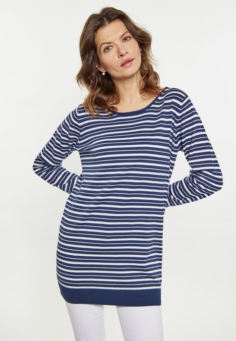 usha Jumper Dames marine wit - Image 3